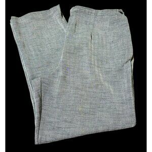 Sag Harbor Petite Women's Pants Size 14P Polyester Gray & White Herringbone